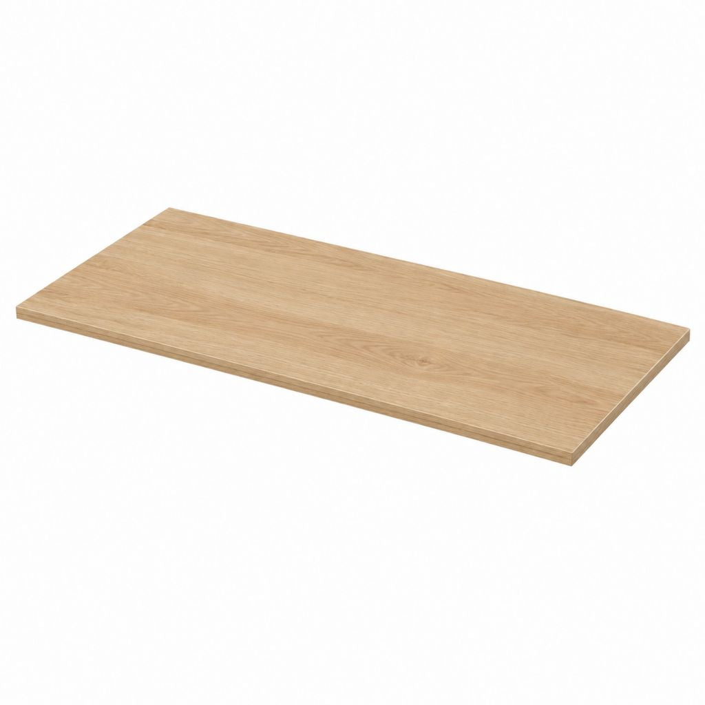 Tablette d'étagère rectangulaire chêne clair en panneau de particules mélaminé 80 x 30 x 1.8 cm