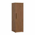 Armoire de rangement rectangulaire 1 porte marron noyer en MDF 60 x 40 x 190 cm